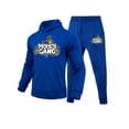 thumbnail image 2 of LovelyWholesale Long Sleeve Hooded Collar Letter Print Kangaroo Pocket Men's Tracksuit Set, 2 of 3