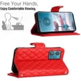 thumbnail image 5 of for Motorola Edge 40 Neo Wallet Case, Elegant Card Holder Cash Slot PU Leather Kickstand Shoulder Strap Shockproof Protective Flip Women Girls Case Cover for Moto G 5G 2023, Red, 5 of 6