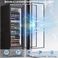 thumbnail image 4 of 35.3 Cu. Ft Black Commercial Beverage Merchandiser Cooler – Upright Refrigerator with Glass Door & Adjustable Shelves, Ideal for Stores, Restaurants, Bars & Supermarkets, 4 of 7