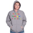 thumbnail image 4 of Best Mom Hands Down Mommy Mama Womens Plus Size Graphic Zipper Hoodie Brisco Brands 2X, 4 of 5