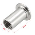 thumbnail image 4 of Unique Bargains M10x21mm Rivet Hex Socket Head Insert Nut Screw Post Nickel Plated 10pcs, 4 of 5