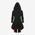 thumbnail image 5 of HBYJLZYG Hooded Dress Mid Length Dress, Women Gothic Retro Fashion Hooded Colored Long Sleeve Dress Party Dress, 5 of 7