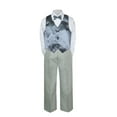 thumbnail image 2 of 4PC Shirt Gray Pants Vest & Bow tie Set Baby Boy Toddler Kid Formal Suit Sm-7, 2 of 3