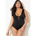 thumbnail image 4 of Swimsuits for All Women's Plus Size Strappy Scoopneck One Piece Swimsuit, 4 of 4