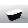 thumbnail image 5 of Luku 67" Acrylic Freestanding Contemporary Soaking Bathtub with Drain, UPC Certified, Black Smooth, 5 of 7