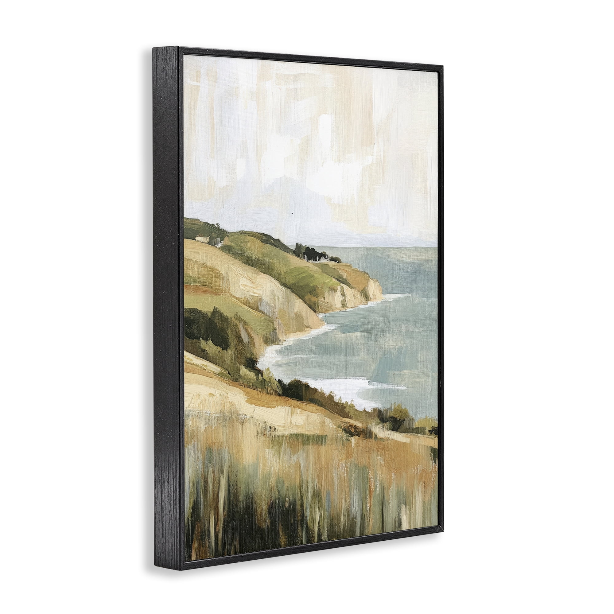 Stupell Industries Serene Cliff in Morning Light Black Framed Giclee Art, design by Petal Prints Design