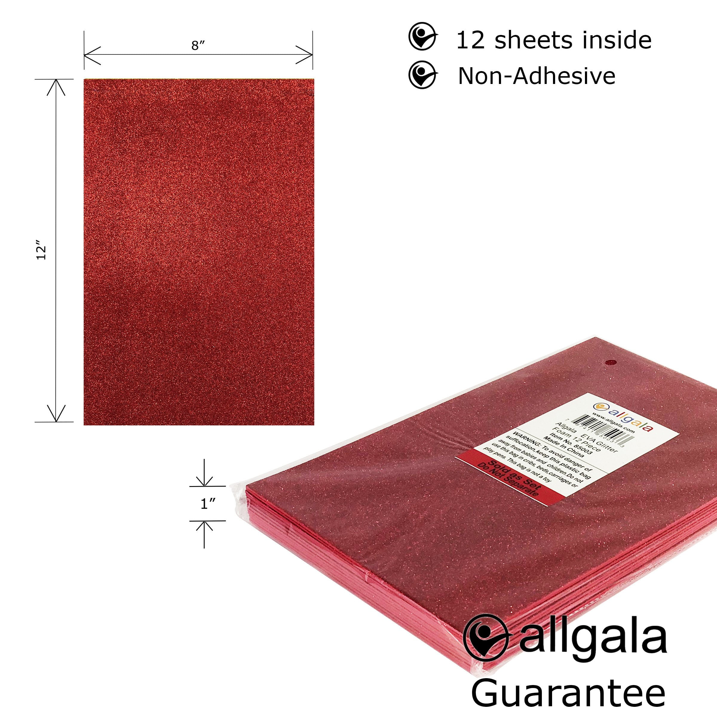 8 × 11.5 Coral Glitter Foam Sheets - Pack of 20 Glitter Foam