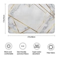 thumbnail image 3 of White Gold Geometric Marble Bathroom Rugs Mat,Non Slip Microfiber Bathroom Rug,Rubber Backing,Soft Bathroom Mats for Bathroom Floor,Tub and Shower,17x27in(43x68cm), 3 of 5