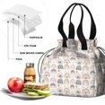 thumbnail image 4 of Boho Bohemia Rainbow Drawstring Lunch Bag Women - Drawstring Lunch Bag Insulated for Work Office - Stain-Resistant Large Lunchbags for Women with Multi-Pockets, 4 of 6