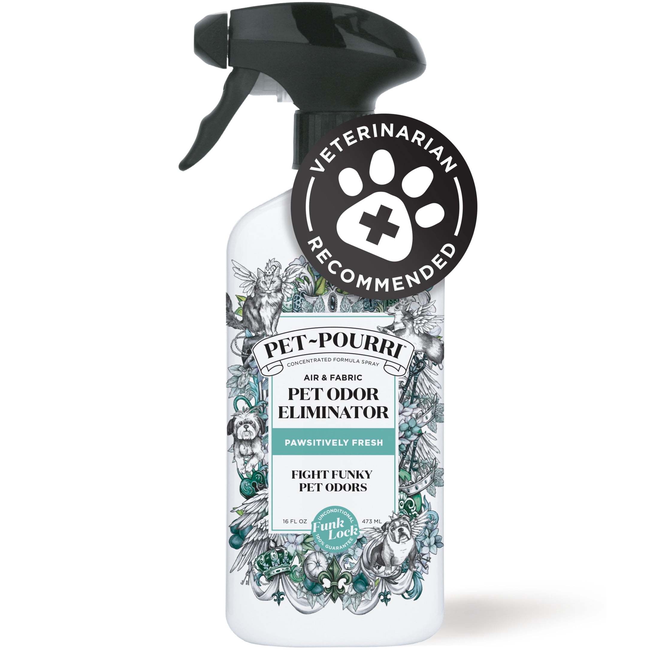 (3 pack) Pet~Pourri Pawsitively Fresh Pet & Home Deodorizer Spray, Jasmine + Fresh Air + Pear, 16oz