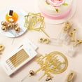 thumbnail image 3 of 34 Pcs Happy Birthday Cake Toppers Decorations, Birthday Candles DIY Cake Decor for Men Women Wedding Anniversary(Gold), 3 of 6