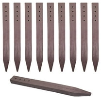 20-Pack - Heavy Duty, Brown Landscape Lawn & Garden Border Edging Stakes - Easy Install Terrace & Bender Board