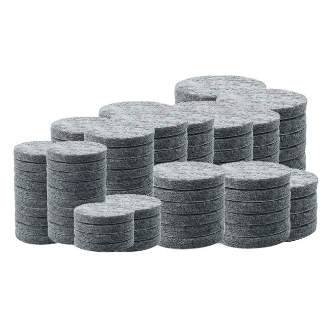 Unique Bargains Felt Furniture Pad Round Self Adhesive Anti-scratch Floor Protector Grey 144pcs