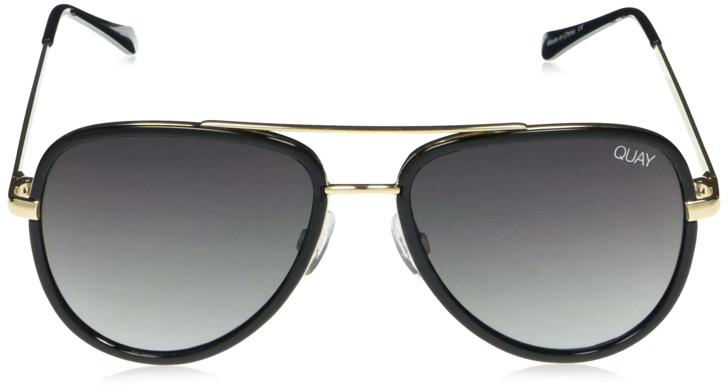 Quay Australia All In Mini Aviator Sunglasses Dark Tortoise Dark Apricot QUAY AUSTRALIA All in Mini Tort/Brown Fade Sunglasses, One  main image 4
