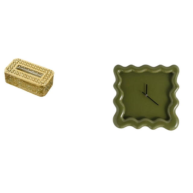 Caja De Pañuelos Para Baño, Soporte Para Papel Higiénico, Funda De Almacenamiento, Soporte Para Pañuelos Faciales Para El Hogar, Restaurante, Reloj De Pared Cuadrado, Decoración, Regalos,