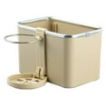 thumbnail image 1 of Car Armrest Storage Box Drink Drawer Foldable Adjustable Organizing Automotive Cup Holder RV Vehicle Phone Organizer Beige Single Holder, 1 of 9