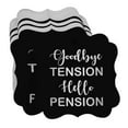 thumbnail image 3 of Inkdotpot Real Silver Foil Good Bye Tension Hello Pension Retirement Tags Favor Bracket Shape Hang Pack Of 50 Paper Tags, 3 of 7