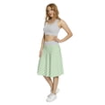 thumbnail image 3 of Women's Geometric Concave Diamond A-line Printed Skirt Casual Wear, L, Apple Green Pale Grey, by Ambesonne, 3 of 6