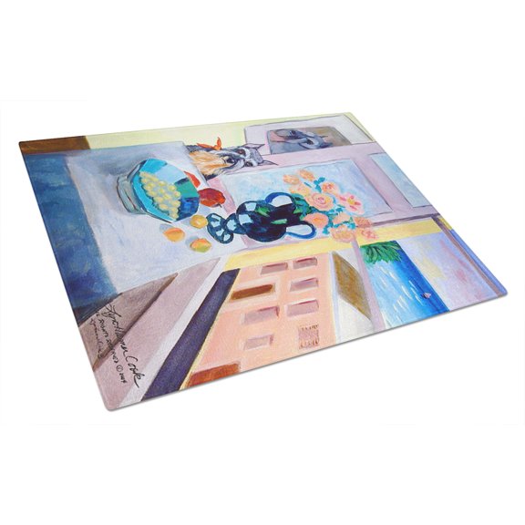 Carolines Treasures 7255LCB Schnauzer Glass Cutting Board - Large- 15 x 12 in.