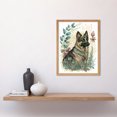 thumbnail image 2 of German Shepherd Dog with a Leaf Collar Spring Field Boho Pastel Watercolour Illustration Art Print Framed Poster Wall Decor 12x16 inch, 2 of 5