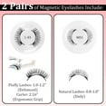 thumbnail image 2 of ZYNERY Magnetic Eyelashes Kit - 2 Pairs Reusable Fake Lashes with Applicator & Storage Box, No Glue Needed, Natural Look for Beginners, Easy to Wear and Remove (Natural), 2 of 7