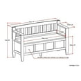 thumbnail image 4 of Atlin Designs Entryway Storage Bench in Coffee Brown, 4 of 4