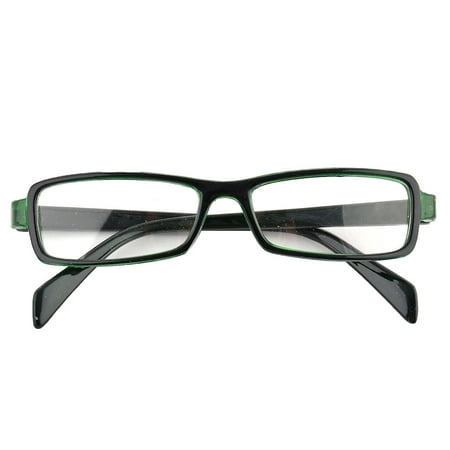 Rectangle Lens Full Frame Eyewear Plain Plano Glass Spectacles Green ...