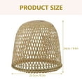 thumbnail image 2 of BRIGHTFUFU 1Pack Boho Style Lamp Shade Light Brown Bamboo Lightweight Rattan Design, 2 of 5