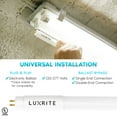 thumbnail image 5 of Luxrite 4FT T5 LED Tube Lights 24W=54W 3000K Soft White Ballast and Ballast Bypass Compatible Damp Rated 4 Pack, 5 of 7