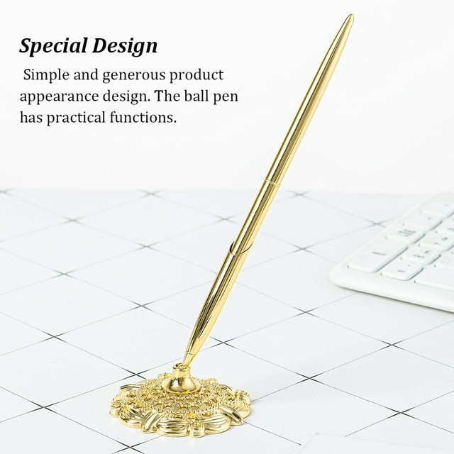 Ballpoint Pens Wedding Decoration Ball Pen Attached To Desk Signature Prop Multicolor Writing Tool for Bank Using Accessory Plating Gold