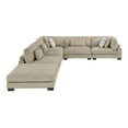 thumbnail image 2 of Lexicon Corydon Microfiber 6-Piece Modular Sectional with Ottoman in Brown, 2 of 14