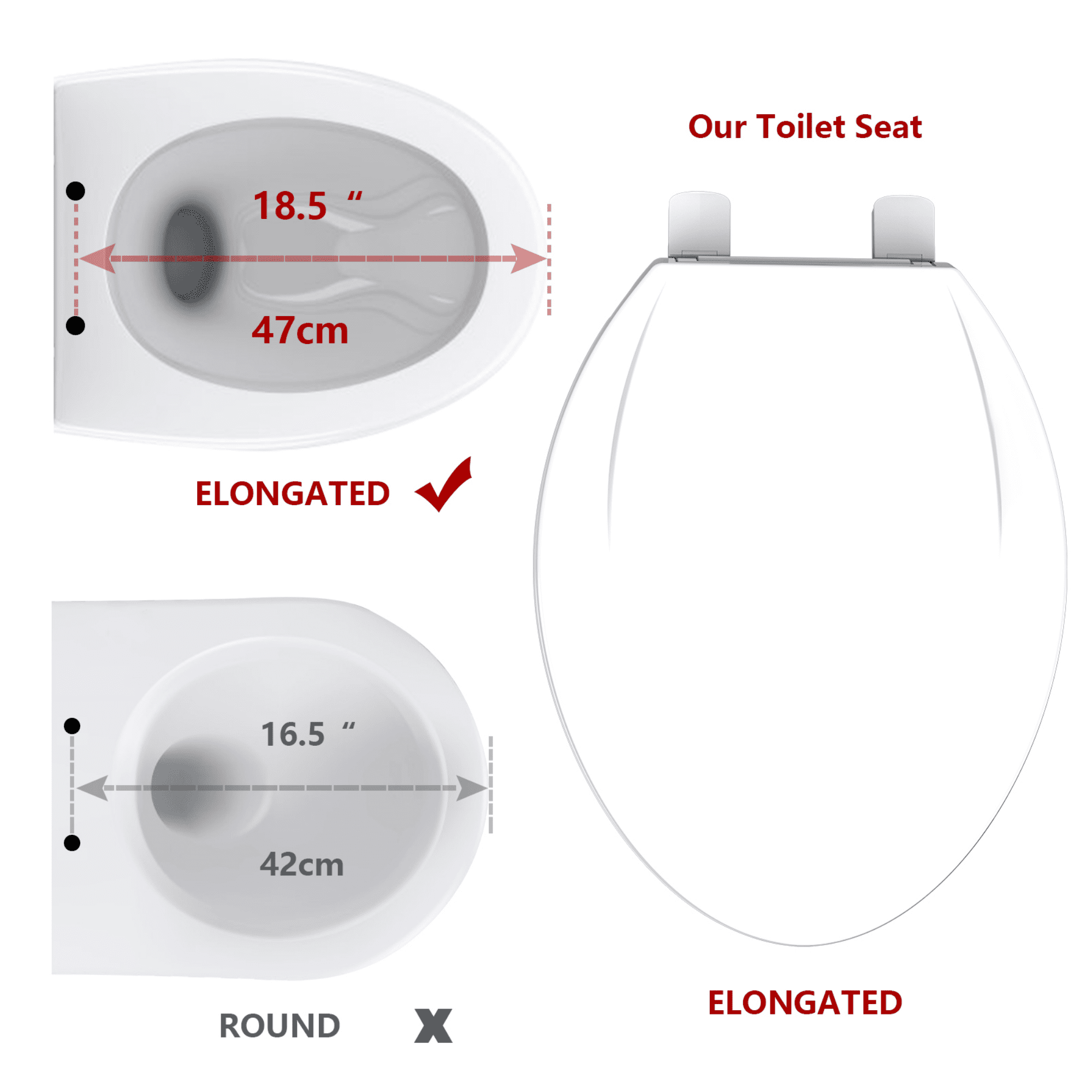 Built-In Toddler Training Toilet Seat Round Shape, Dual Slow-Close Covers for Child & Adult, Easy Installation for Bottom-Mounted Toilets