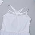 thumbnail image 5 of Hansber Girls Kids Modern Lyrical Dance Dress Mesh High Low Hem Ballet Dance Gymnastics Leotard Dress A White 11-12, 5 of 6