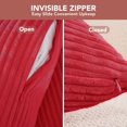 thumbnail image 4 of Deconovo Corduroy Fundas de cojines Juego de 4 – Machine Washable Home Decor for Sofa, Dormitorio | Red, 24x24 Inch, 4 of 7