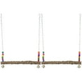 thumbnail image 4 of Chicken Bird Swings, 2-Pack Wooden Perches, for Chickens and Parrots, Coop Accessories, Swing Toys with Natural Wood Stands, Chicken Coop Swings, 4 of 6