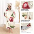 thumbnail image 3 of FORMRS Wearable Blanket Hoodie with Sleeves for Kids Cozy Flannel Sweatshirt, Cute Cherry, 3 of 7