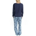 thumbnail image 6 of MUK LUKS Womens Pajama 2-Piece Set, Super Soft Long Sleeve Shirt and Pants, Sweater Weather, Pijama De Mujer, Blue TieDye, L, 6 of 6