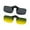 black+yellow green, variant on 2 Pairs Polarized Clip-on Sunglasses Flip Up UV400 Protection Clip Rimless Sunglasses over Prescription Glasses