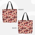 thumbnail image 2 of Fuzoiu Skull rock record music heart Print Durable Tote Bag,Shoulder Bag with Zipper Closure,Casual Tote's Handbag,for Daily Use, Shopping, School, Work, 2 of 7