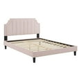 thumbnail image 2 of Modway Sienna Modern Performance Velvet Twin Platform Bed in Pink, 2 of 11