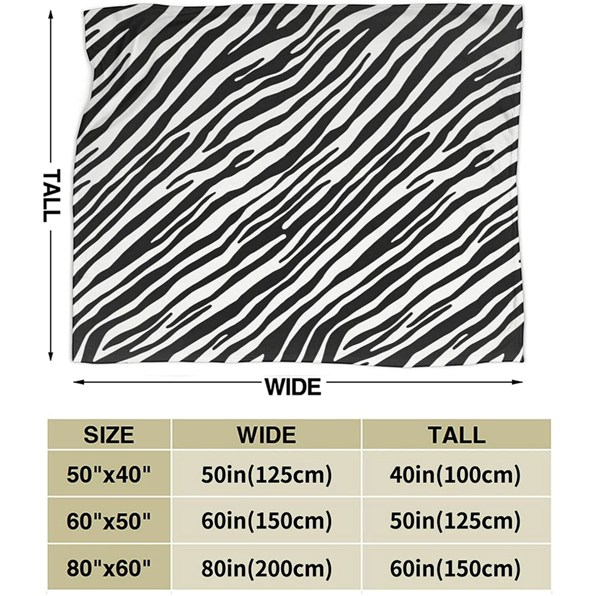 Zebra Pattern Throw Blanket