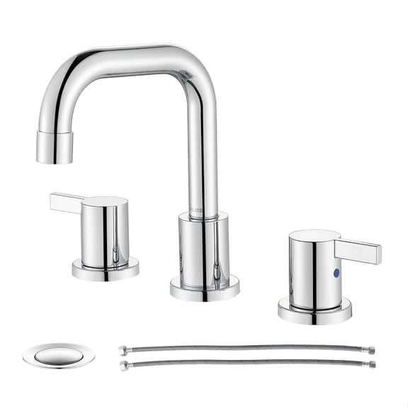 PARLOS Two-Handle Widespread Bathroom Sink Faucet, Polished Chrome