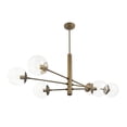 thumbnail image 2 of 612750-Varaluz Lighting-Mid-Century - 6 Light Linear Pendant In Mid-Century Modern Style-21.5 Inches Tall and 48 Inches Wide-Antique Brass Finish, 2 of 2
