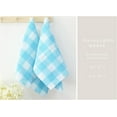 thumbnail image 3 of PurpleEssences Waffle Weave Check Plaid Kitchen Towels, 100% Cotton, 15x25, 4-Pack, Aqua Blue/White, 3 of 6