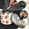 thumbnail image 4 of Yayeee Ashtray with Lid for Cigarette Smokeless Stainless Steel Home Ash Holder, Watercolor Cherry, 4 of 7