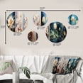 thumbnail image 4 of Designart "Reflecting Opulent Lotus" Lotus Round Wall Art Set Of 5 - Beige Traditional For Bedroom Wall Art Set, 4 of 6