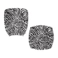 thumbnail image 4 of SCRAWLGOD Zebra Print Black White 2 Piece Sets Office Chair Slipcover Non-Slip Easy to Remove High Back Chair Slipcover Stain Resistant Breathable Rotating Chair Cover, 4 of 7