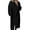 Black, variant on Women'S Winter Double Breasted Wool Coat Long Sleeve Notched Lapel Long Trench Coat Aqua Blue XXXL