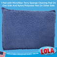 thumbnail image 2 of LOLA Nylon Net & Microfiber Terry Sponge 2-Way Cleaning Pad, Dual Sided - 6 Pack, 2 of 6