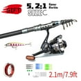 thumbnail image 1 of Telescopic Fishing Rod and Reel Combo Set for Trout and Saltwater Angling with Interchangeable Handle Design, 1 of 6